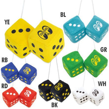 Load image into Gallery viewer, MOON HANGING FUZZY DICE