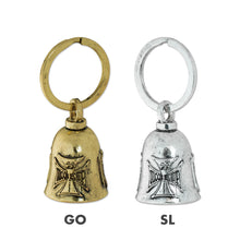 Load image into Gallery viewer, MOON EQUIPPED IRON CROSS BELL KEY RING