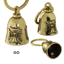 Load image into Gallery viewer, MOON EQUIPPED IRON CROSS BELL KEY RING