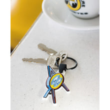 Load image into Gallery viewer, MOON CAFE NEON RUBBER KEY RING