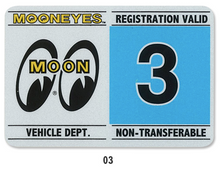 Load image into Gallery viewer, MOONEYES REGISTRATION STICKER