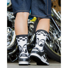 Load image into Gallery viewer, MOON EQUIPPED CHECKER SOCKS
