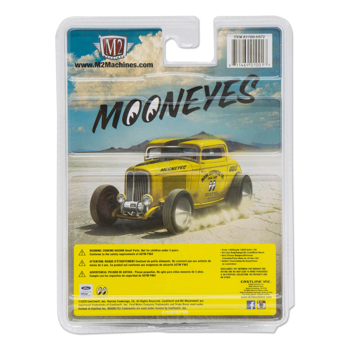 1/64 M2 MACHINES X MOONEYES 1932 FORD THREE WINDOW COUPE – Kool