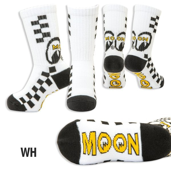 KIDS MOON CHECKER LINE SOCKS