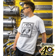 Load image into Gallery viewer, MOONEYES 40TH ANNIVERSARY SQUARE LOGO T-SHIRT (TM951WH)
