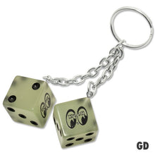 Load image into Gallery viewer, MOON TWIN DICE KEYRING
