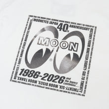Load image into Gallery viewer, MOONEYES 40TH ANNIVERSARY SQUARE LOGO T-SHIRT (TM951WH)
