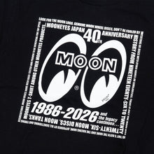 Load image into Gallery viewer, MOONEYES 40TH ANNIVERSARY EYESHAPE LOGO T-SHIRT
