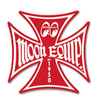 Load image into Gallery viewer, MOON EQUIPPED CROSS STICKER SMALL (8CM)
