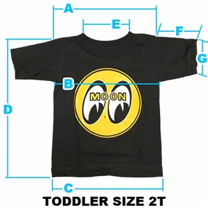 MOON KIDS T-SHIRT BLACK (please read description for sizing)