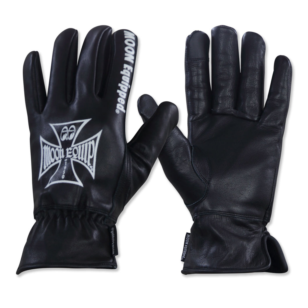 MOON EQUIPPED IRON CROSS WINTER LEATHER GLOVES