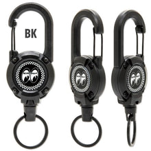 Load image into Gallery viewer, MOON EQUIPPED CARABINER REEL KEY RING
