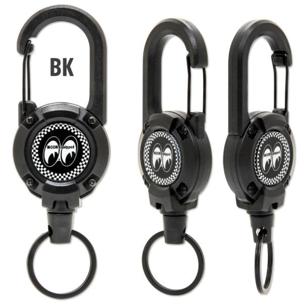 MOON EQUIPPED CARABINER REEL KEY RING