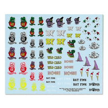 Load image into Gallery viewer, RAT FINK ASSORTED STICKER SET (WATER SLIDE)
