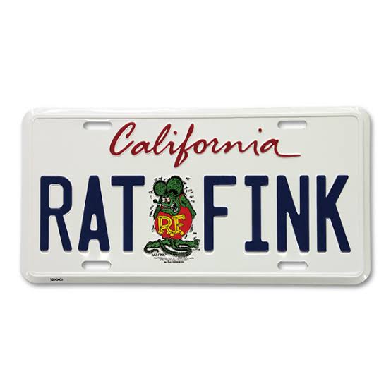 RAT FINK CALIFORNIA LICENSE PLATE