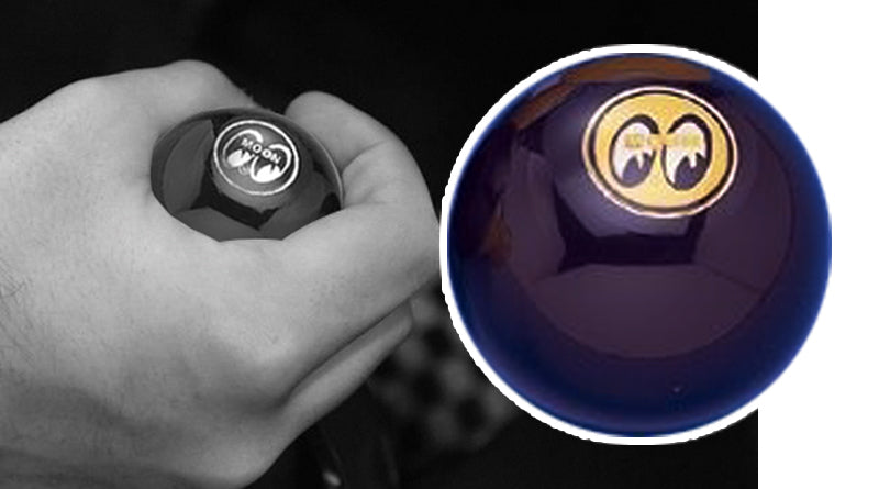 MOON ORIGINAL SHIFT KNOB - BLACK W/ YELLOW LOGO