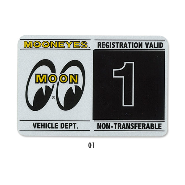 MOONEYES REGISTRATION STICKER