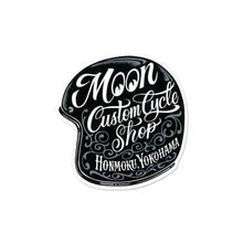 Load image into Gallery viewer, MOON CUSTOM CYCLE SHOP MOTORCYCLE HELMET STICKER
