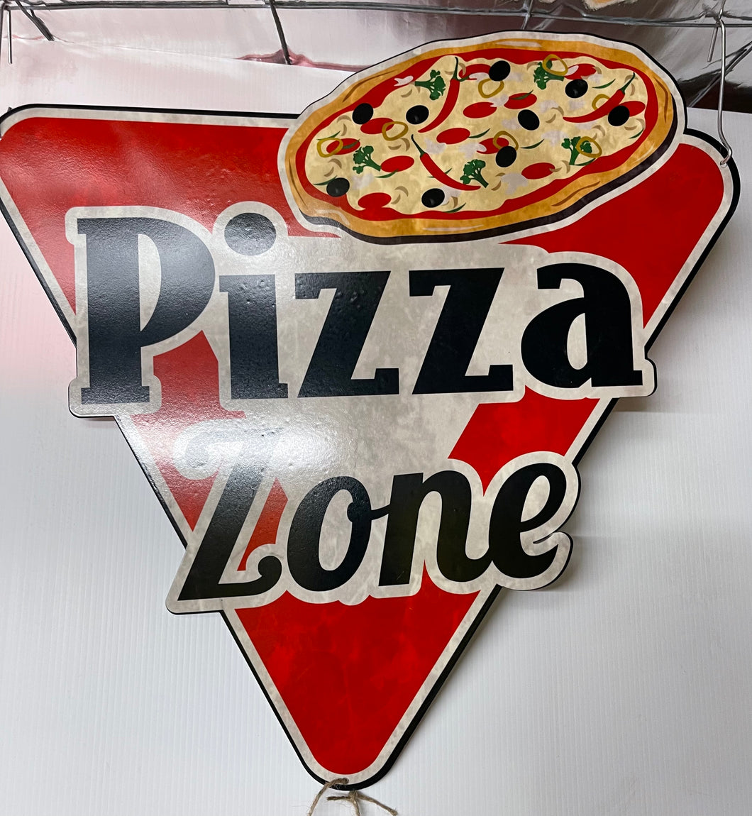 Tin Sign Pizza Zone
