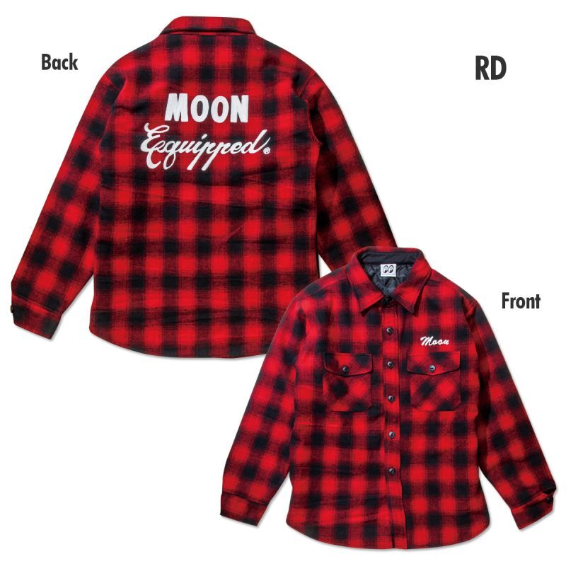 MOON EQUIPPED QUILTING CHECKER JACKET