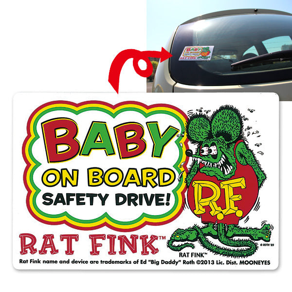 RAT FINK BABY ON BOARD DECAL